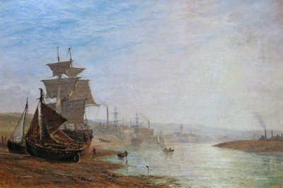 Marea baja cerca de Shoreham, Sussex de Henry Thomas Dawson