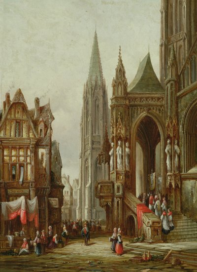 Procesión Eclesiástica Entrando en una Catedral de Henry Thomas Schafer