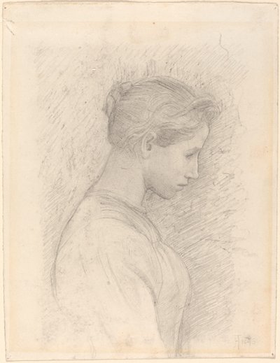 Una joven de perfil de Henry Tonks