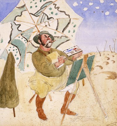 John Singer Sargent pintando de Henry Tonks