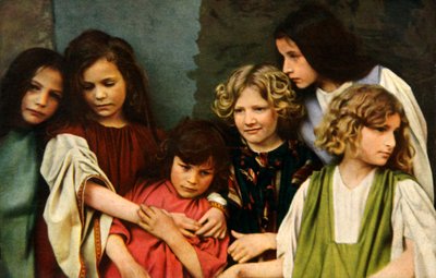 Niños actores en la Pasión de Oberammergau, 1922 de Henry Traut