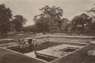 Ciudades en ruinas de Ceilán: Pokuna (foto en blanco y negro) de Henry W. Cave