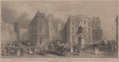 Banco de Inglaterra y Royal Exchange, Cornhill de Henry Wallis