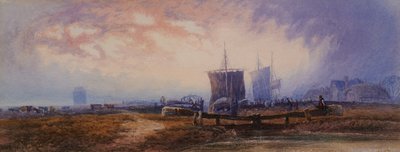 Escena del canal con esclusas de Henry Ward