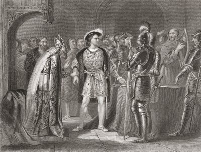 Lord Thomas Fitzgerald renunciando a su lealtad a Enrique VIII en 1534, de 