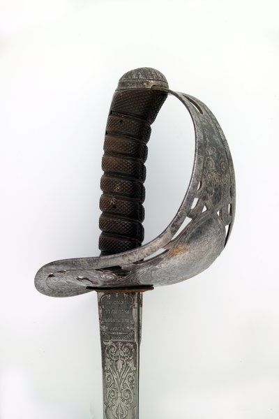 Espada de oficial de artillería perteneciente al Capitán Tyrwhitt Pulman, Artillería de Bengala, 1859 de Henry Wilkinson