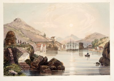 Puerto de Pasajes, de Bocetos de paisajes en las provincias vascas de España, con una selección de música nacional, pub. 1838 de Henry Wilkinson