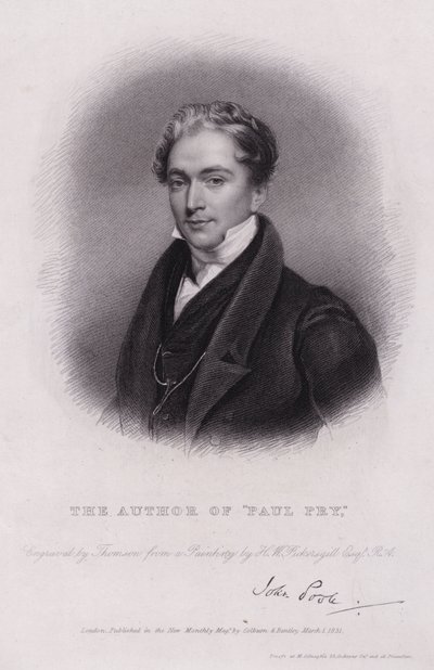 John Poole, dramaturgo inglés, autor de Paul Pry (grabado) de Henry William (after) Pickersgill