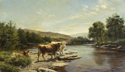Una mañana plácida en el Wye de Henry William Banks Davis