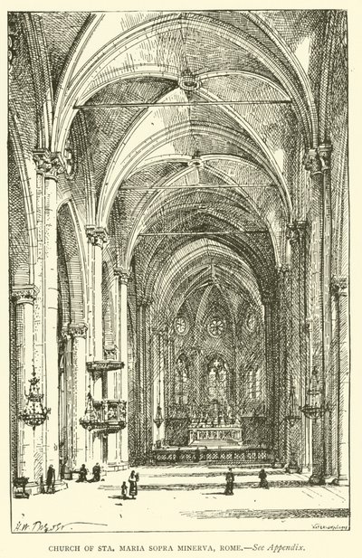 Iglesia de Santa Maria Sopra Minerva, Roma de Henry William Brewer