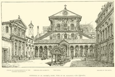 Exterior de San Pedro, Roma, época de San Ignacio de Henry William Brewer