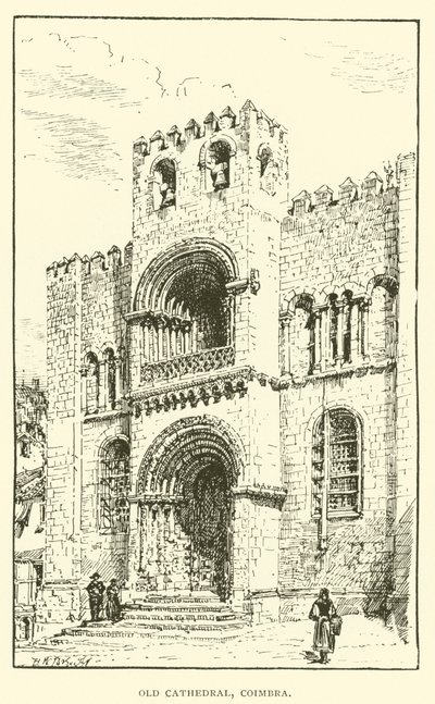 Catedral vieja, Coimbra (grabado) de Henry William Brewer