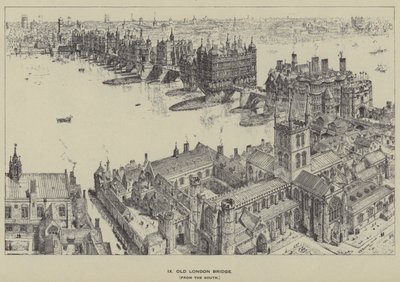 Puente de Londres, desde el sur de Henry William Brewer