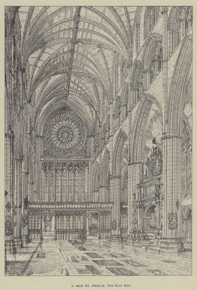 Antigua Catedral de San Pablo, el extremo este de Henry William Brewer