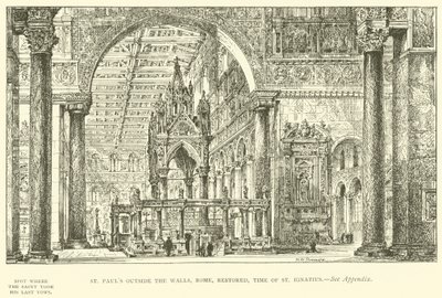 San Pablo Extramuros, Roma, restaurado, época de San Ignacio de Henry William Brewer