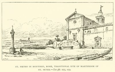 San Pietro in Montorio, Roma, sitio tradicional del martirio de San Pedro de Henry William Brewer