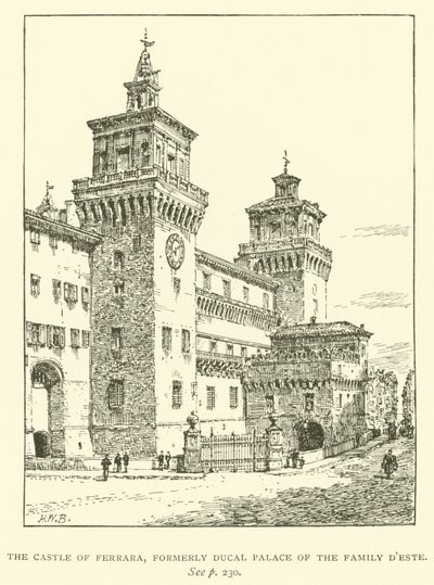 El castillo de Ferrara, antiguo Palacio Ducal de la familia D