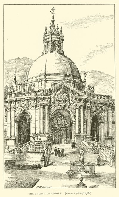 La Iglesia de Loyola (grabado) de Henry William Brewer