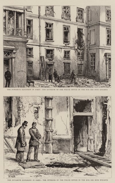 La explosión de dinamita en París de Henry William Brewer