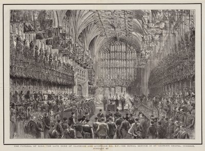 El funeral de SAR el difunto Duque de Clarence y Avondale, KG, KP, el servicio fúnebre en la Capilla de San Jorge, Windsor, 20 de enero de Henry William Brewer