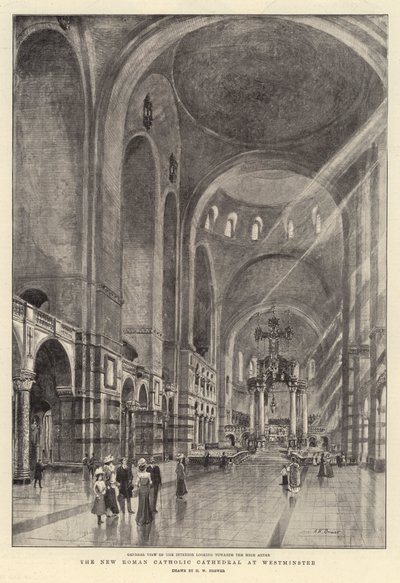 La nueva catedral católica romana en Westminster de Henry William Brewer