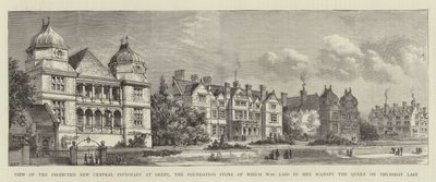 Vista del nuevo hospital central proyectado en Derby, cuya primera piedra fue colocada por Su Majestad la Reina el jueves pasado de Henry William Brewer