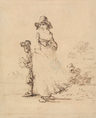 Un chico y una chica de campo de Henry William Bunbury
