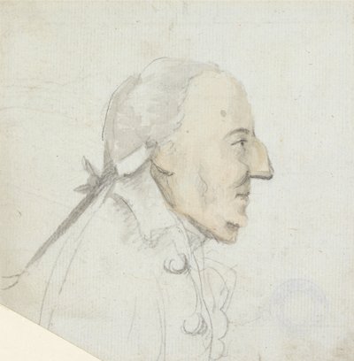 Hombre narigudo: de perfil mirando a la derecha, cabeza y hombros de Henry William Bunbury