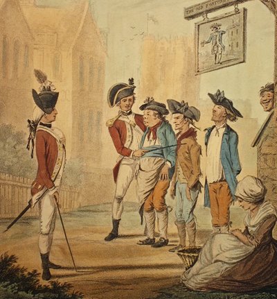 "Reclutas", publicado en 1780 de Henry William Bunbury