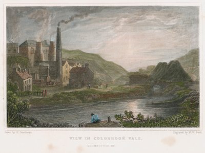 Altos hornos para la producción de hierro en Coalbrookdale, Shropshire, c1830 de Henry Winsor Bond