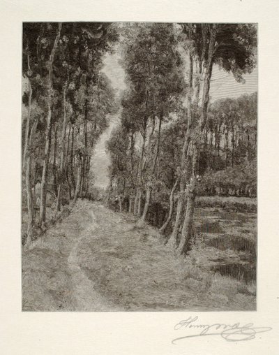 Un camino hacia Longpre (Paisaje francés) de Henry Wolf