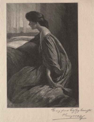 Chica leyendo en una ventana de Henry Wolf