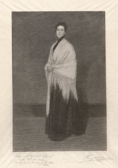 Dama del mantón blanco de Henry Wolf