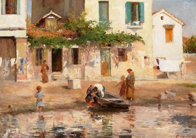 Figuras al borde del agua de Henry Woods
