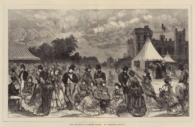 Fiesta en el jardín de Su Majestad en el Castillo de Windsor de Henry Woods