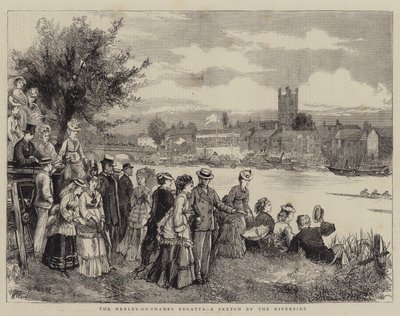 La Regata de Henley-on-Thames, un Boceto junto al Río de Henry Woods
