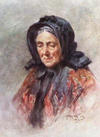 Anales de la Parroquia: La mujer del anciano (litografía en color) de Henry Wright Kerr