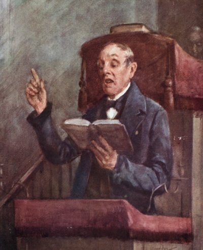 Anales de la Parroquia: El Precentor (litografía en color) de Henry Wright Kerr