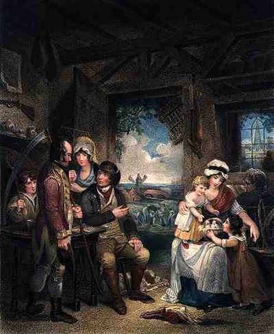 Paz, grabado por John Whessell (c.1760-1823), pub. por T. Simpson y Darling & Thompson, 1798 (grabado a puntos) de Henry (after) Singleton