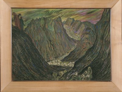 Dante et Virgile aux enfers - Dante y Virgilio en el Infierno: Procesión de los condenados con sotanas doradas de plomo ... (pastel) de Henry De Groux