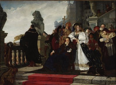 Sigismundo I de Polonia (1467-1548) - Guerra del Pollo (1537) de Henryk Hipolit Rodakowski