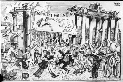 Llegada de Rudolph Valentino de Herb Roth
