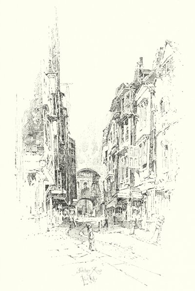 Butcher Row, Londres de Herbert (after) Railton