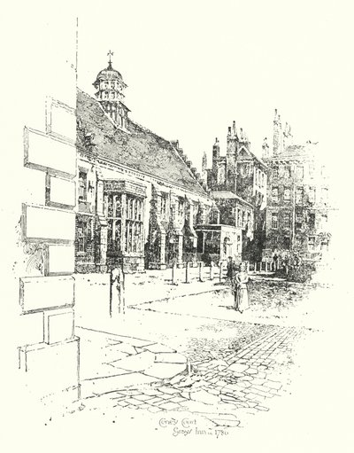 Coney Court, Grays Inn, en 1780 de Herbert (after) Railton