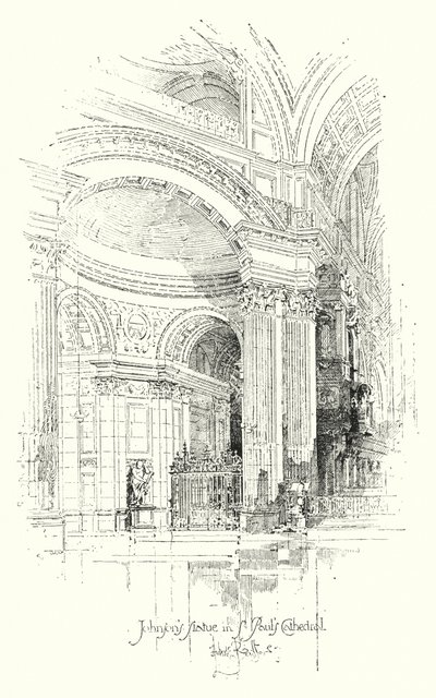 Estatua del Dr. Johnson, Catedral de St Paul, Londres de Herbert (after) Railton