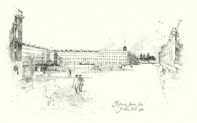 Finsbury Square, desde Artillery Place, Londres de Herbert (after) Railton
