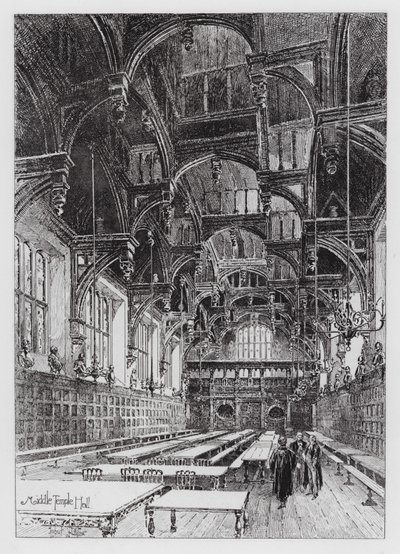 Middle Temple Hall de Herbert (after) Railton