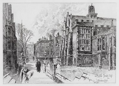 Middle Temple Hall y Fountain Court de Herbert (after) Railton