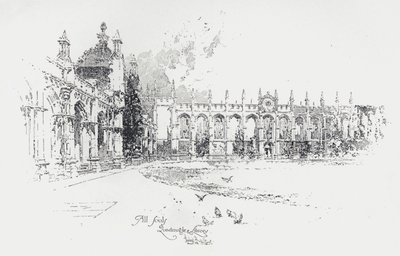 Patio y biblioteca, All Souls