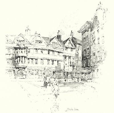 Staple Inn, Londres de Herbert (after) Railton
